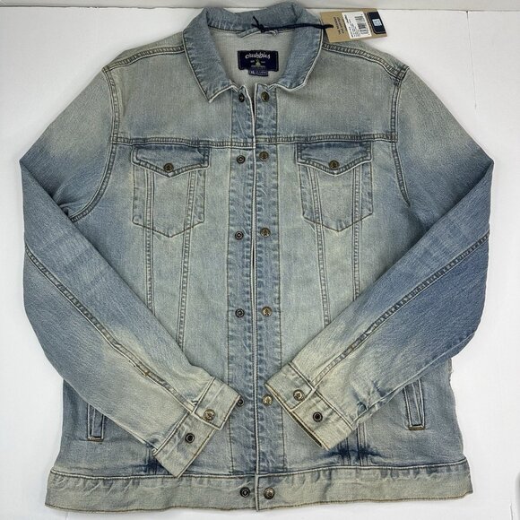 Chubbies Men's Blue‎ Snap Up Workwear Casual Denim Trucker Jacket XL/C45 - Picture 1 of 12